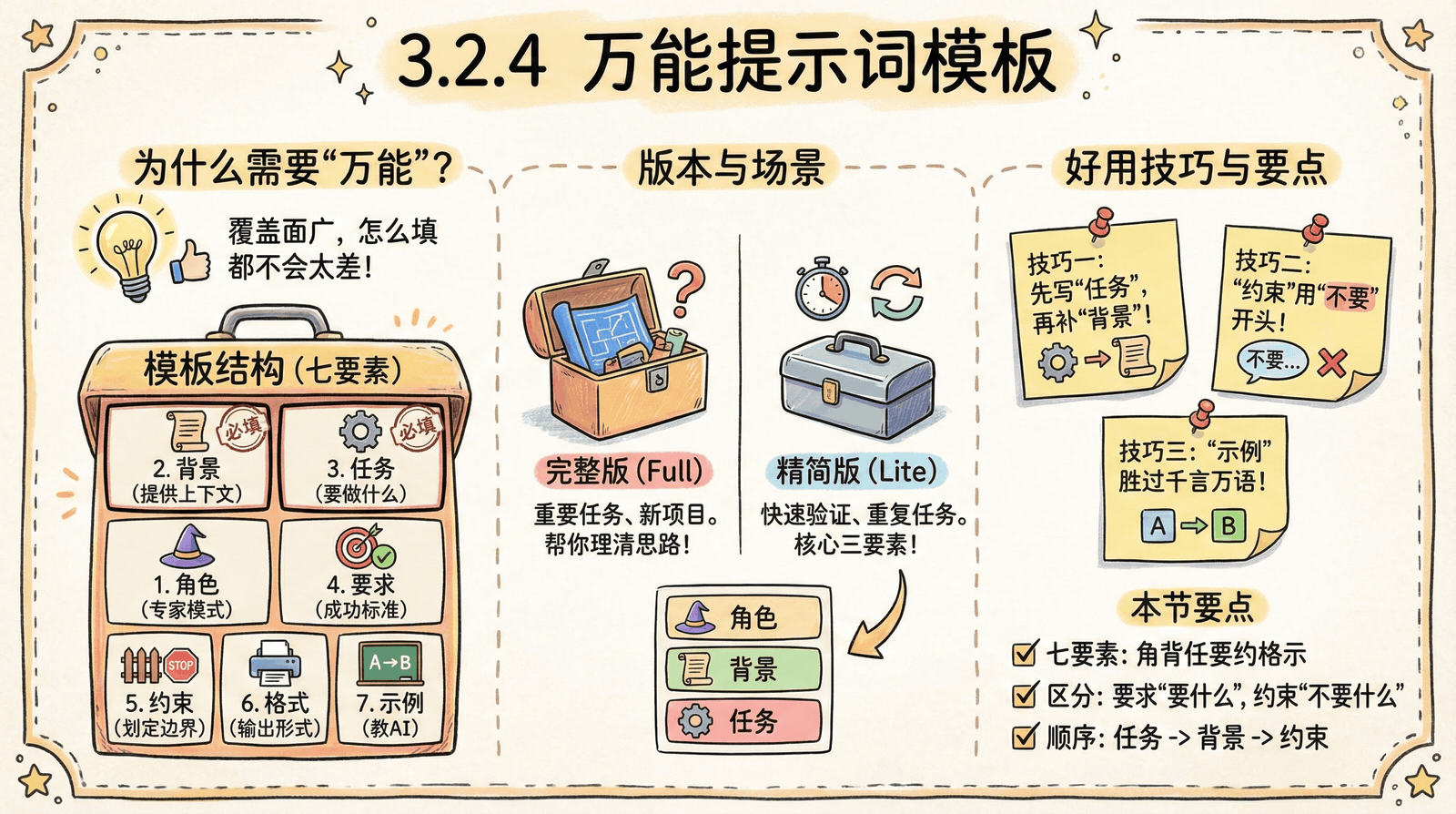 万能提示词模板——七要素结构，覆盖面广怎么填都不会太差